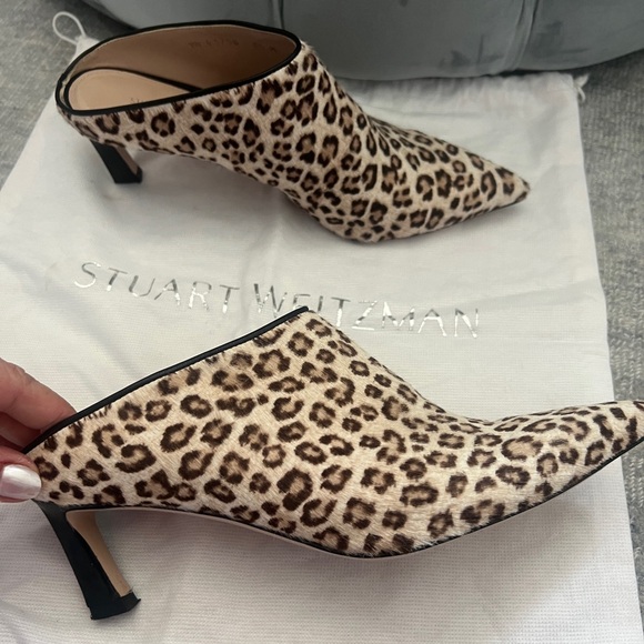 Stuart Weitzman mini leopard hair mule - Picture 4 of 10